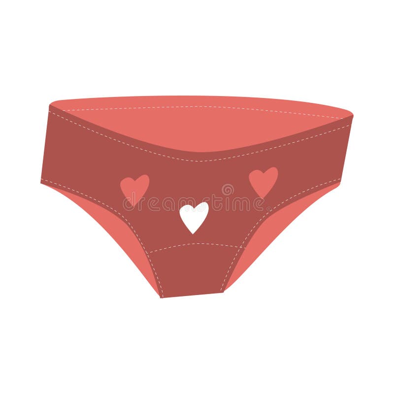 Panties with Menstruation Blood Stain. First Menstrual Period