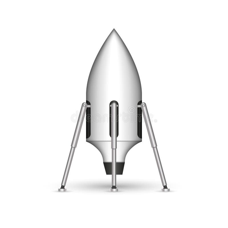 Premium Vector  Modern rocket illustration on white background