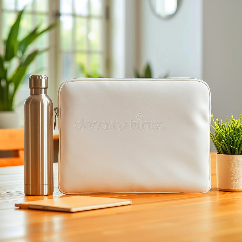 Reusable Water Bottle Pouch Home Office Essentials stock illustration