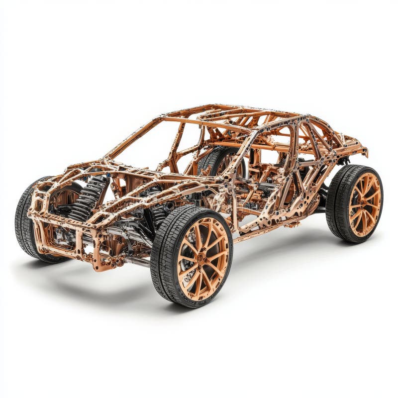 Revelación de la ingeniería automotriz : Estudio extenso de un chasis para automóviles. generado por IA