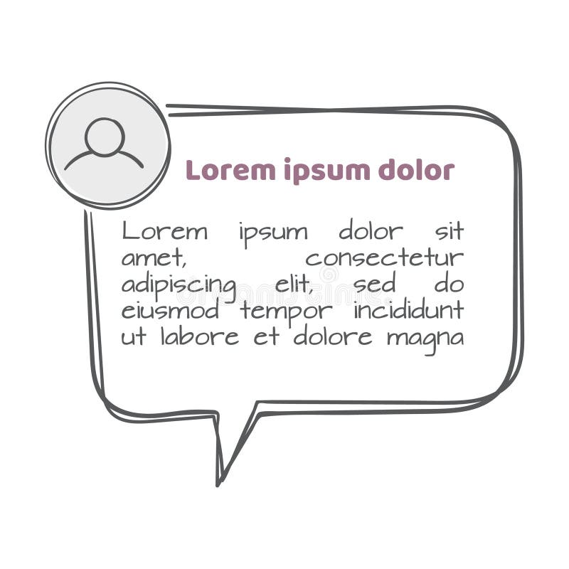 Review, message. Hand-drawn text block. Editable vector illustration for banner, poster, flyer vector illustration