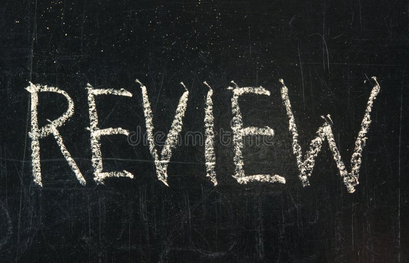 Review word symbol drawn on the blackboard. Board survey stock images, royalty-free photos and pictures