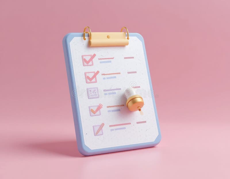 Reviewing Task List with Checkmarks on Clipboard for Efficient Workflow vector illustration