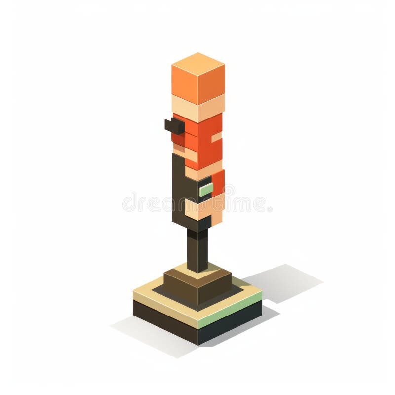 Revisione dei giochi di statua con pixel : costruzione modulare ad alta precisione con un carattere distintivo royalty illustrazione gratis