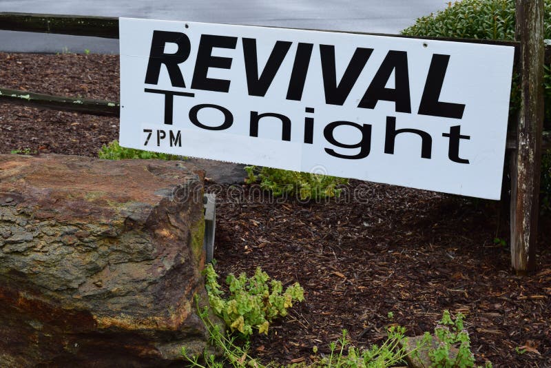 Revival Tonight 7PM Sign