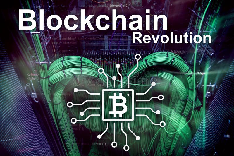 Revolución de Blockchain, tecnología de la innovación en negocio moderno imagen de archivo libre de regalías Revolución de Blockchain, tecnología de la innovación en negocio moderno imagen de archivo libre de regalías