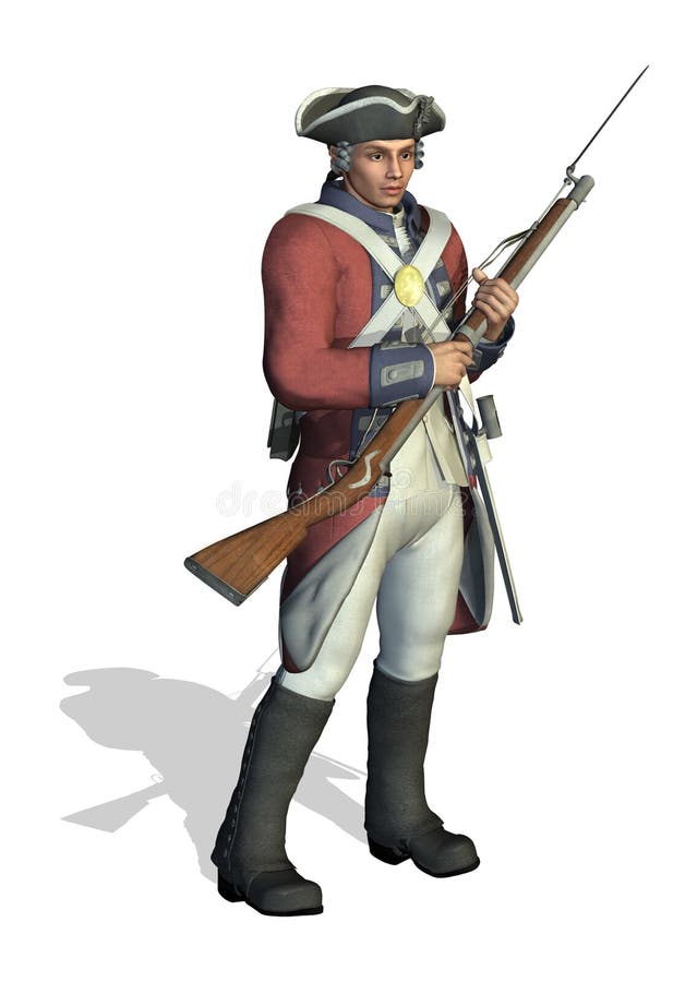 Revolutionary War Soldier stock illustration. Illustration of soldier