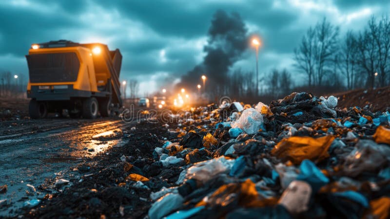 Revolutionizing Recycling Witness the future of waste management with cutting-edge high-tech systems Robotic sorting and advanced vector illustration