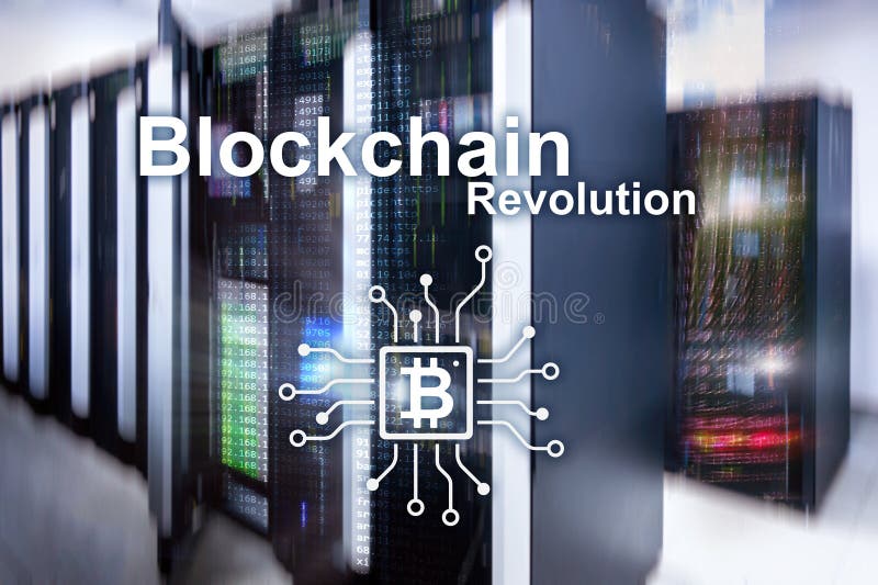 Revolução de Blockchain, tecnologia da inovação no negócio moderno foto de stock royalty free Revolução de Blockchain, tecnologia da inovação no negócio moderno foto de stock royalty free