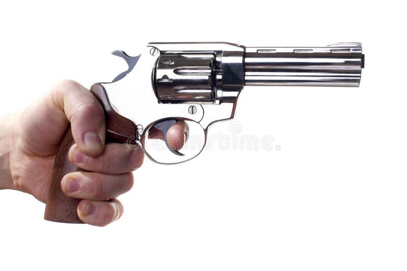 Revolver d'isolement sur le blanc photographie stock Revolver d'isolement sur le blanc photographie stock