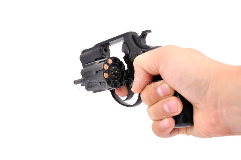 Revolver in hand