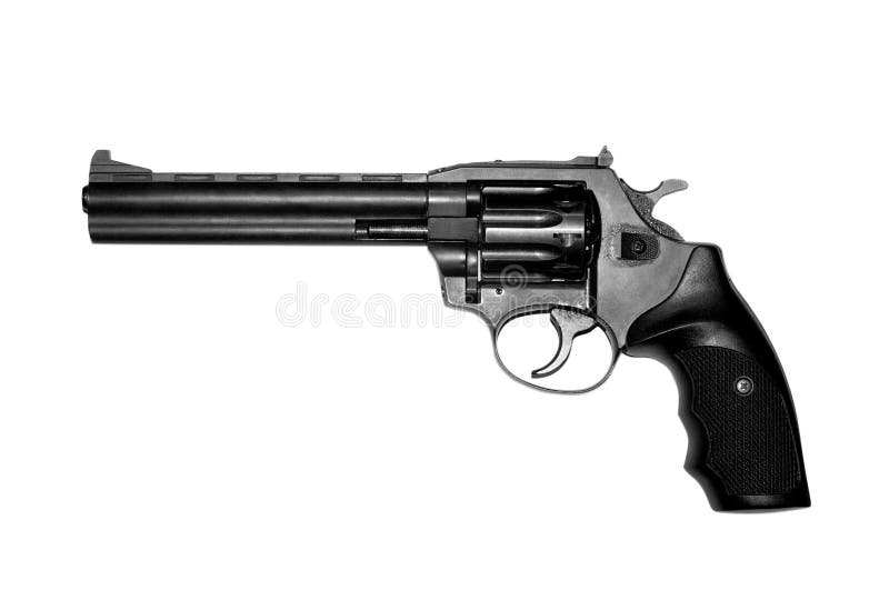 Revolver isolated on white. royalty free stock photo
