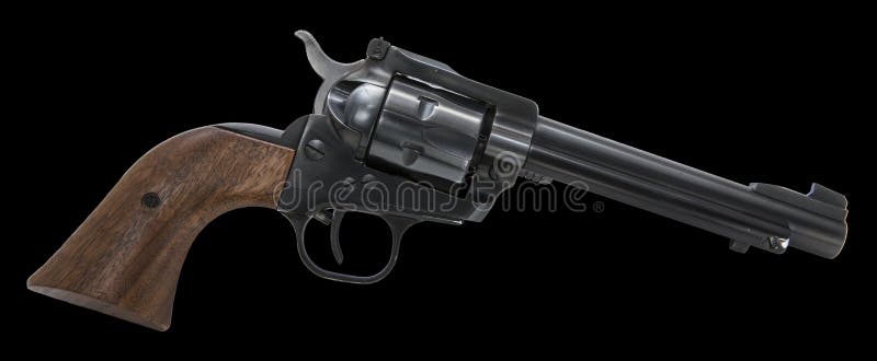 Revolver pistol firearm weapon gun isolated black background