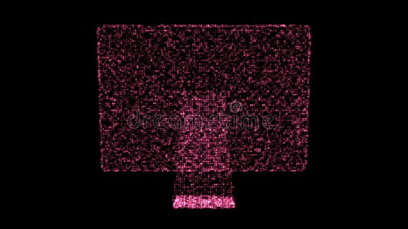 Revolving computer monitor royalty free illustration