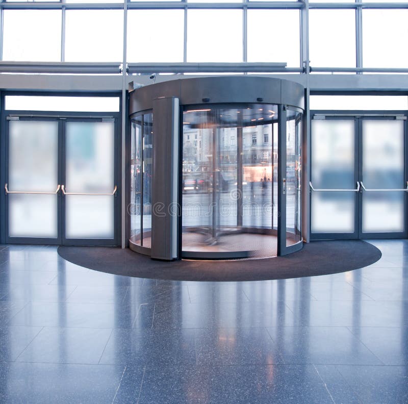 Revolving door stock image. Image of metal, hotel 21700013