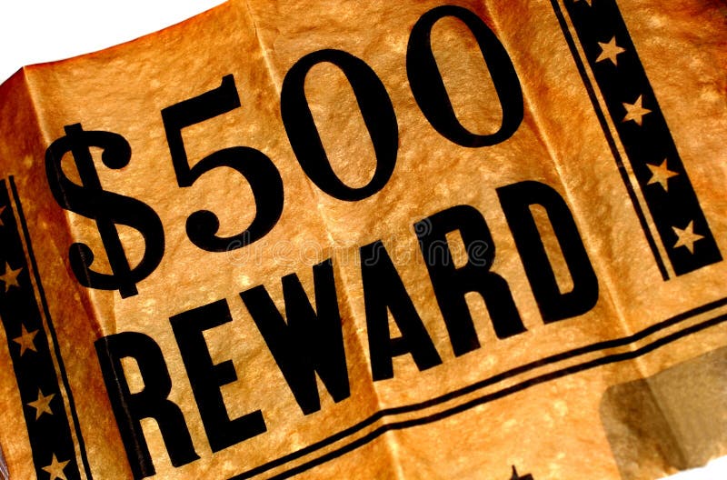 Reward Poster royalty free stock image Reward Poster royalty free stock image