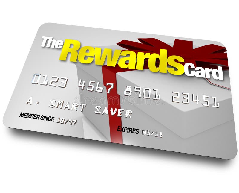 the-rewards-credit-card-earn-refunds-and-rebates-stock-illustration