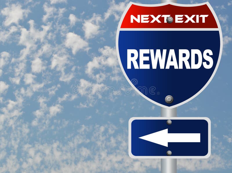 Rewards road sign