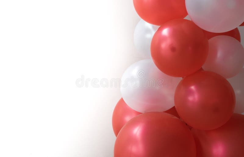 Red balloons on white background used for carnival. Red balloons on white background used for carnival