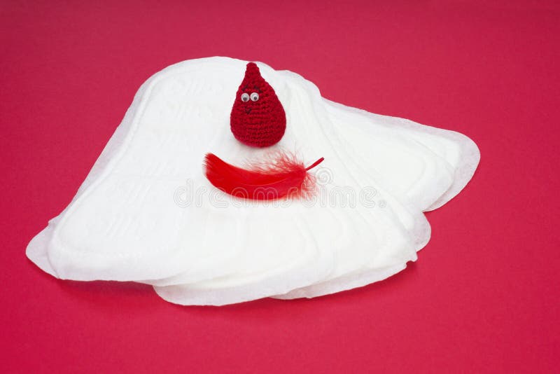 Rewolucjonistki piórko, ochraniacze, marzycielskiego uśmiechu krwi kropli, dziennych i menstrual szydełkowi, Medyczna poczęcie fo zdjęcia royalty free Rewolucjonistki piórko, ochraniacze, marzycielskiego uśmiechu krwi kropli, dziennych i menstrual szydełkowi, Medyczna poczęcie fo zdjęcia royalty free