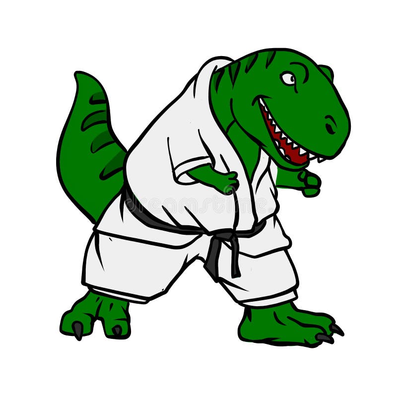 Tiranossauro Rex Ilustração Verde Dos Desenhos Animados PNG