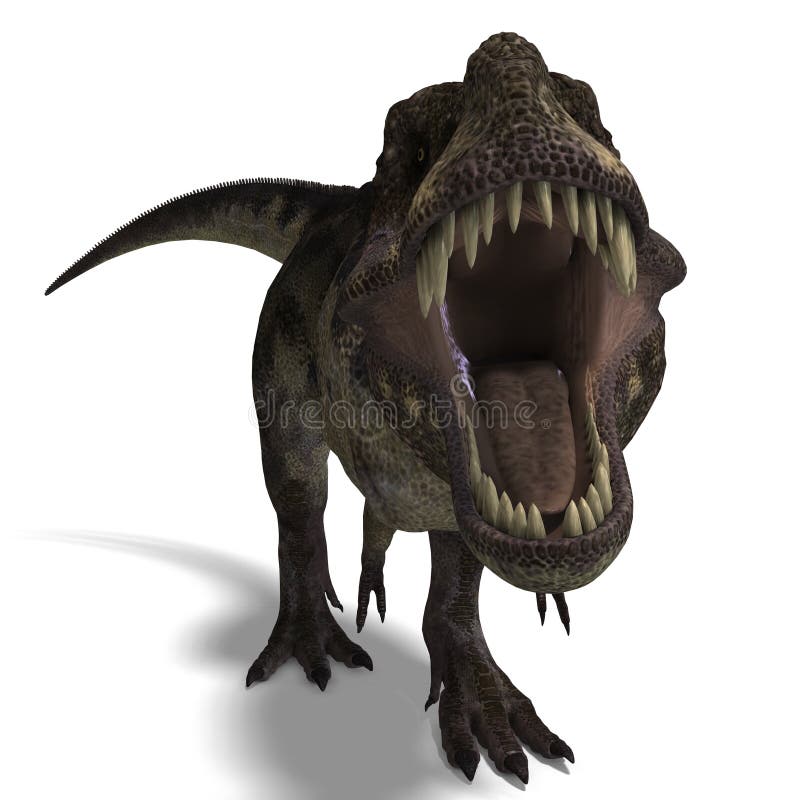 T-Rex. 3D render with clipping path and shadow over white. T-Rex. 3D render with clipping path and shadow over white