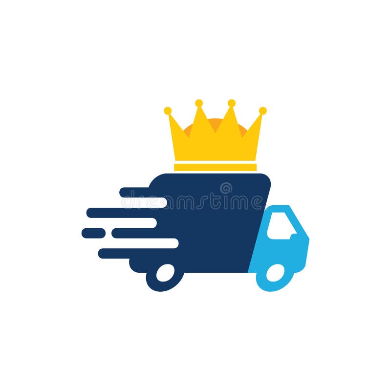 Rey Delivery Logo Icon Design ilustración del vector Rey Delivery Logo Icon Design ilustración del vector