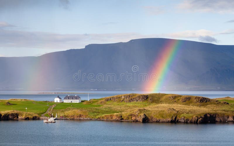 Reykjavik landskap arkivbild Reykjavik landskap arkivbild