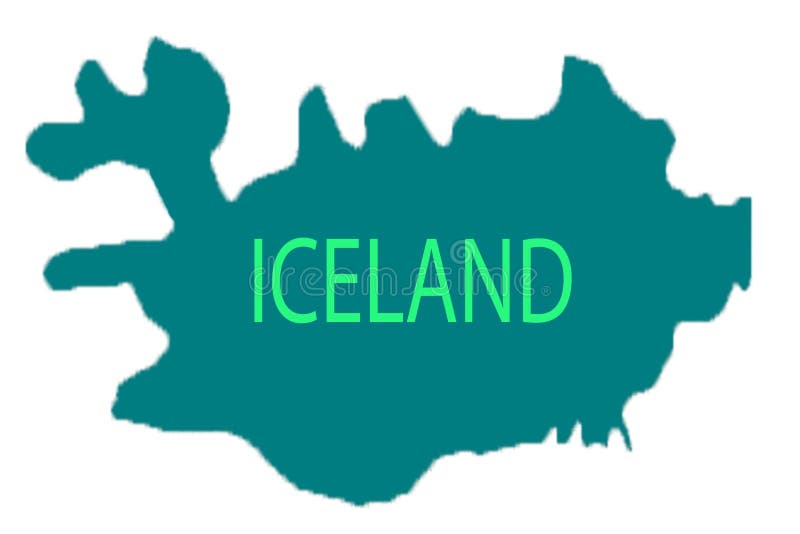 Reykjavik przyczepiał na mapie Iceland royalty ilustracja Reykjavik przyczepiał na mapie Iceland royalty ilustracja