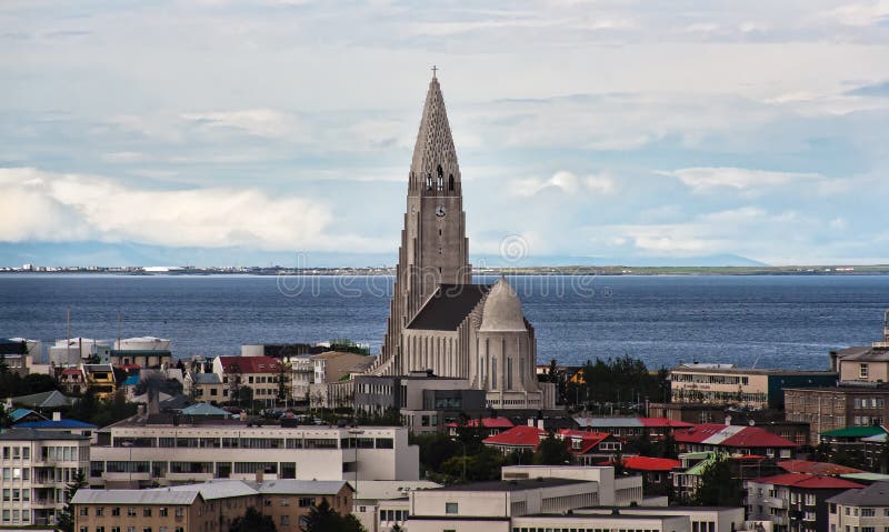 Reykjavik stadsmening, IJsland stock afbeeldingen Reykjavik stadsmening, IJsland stock afbeeldingen