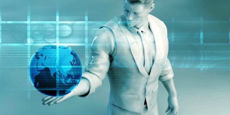 Rețea futuristă royalty free illustration