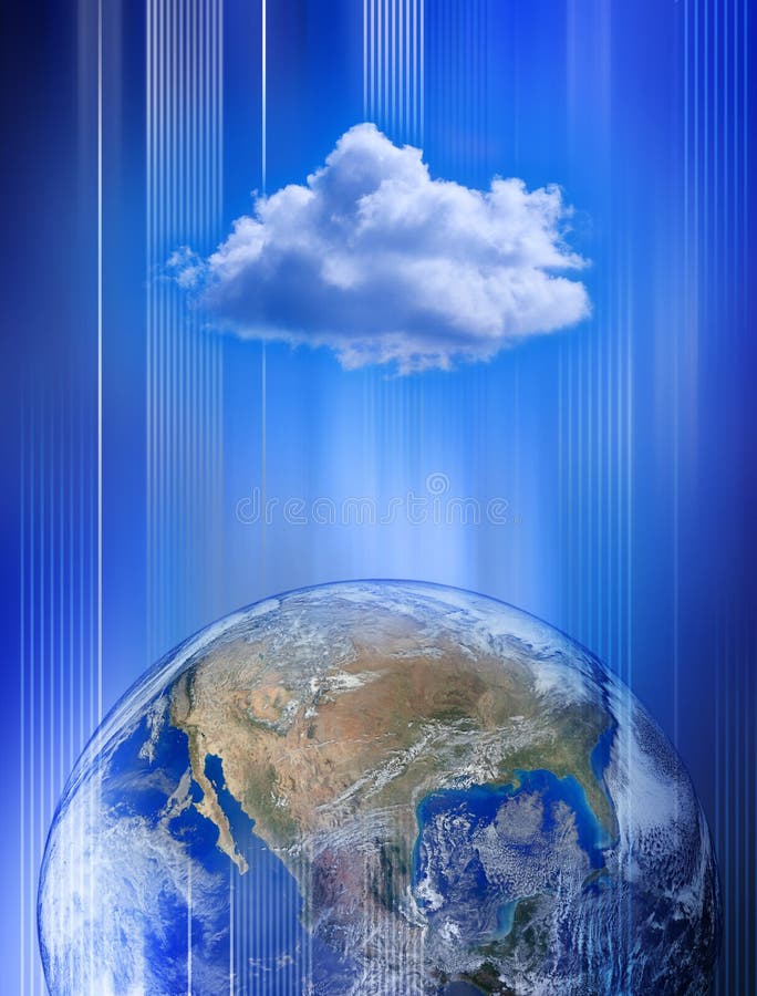 Rețea globală de calcul de tip cloud royalty free illustration