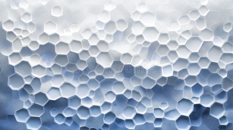 Rețea hexagonală Abstract albastru și alb Texturat de fundal Design model fără sudură stock illustration