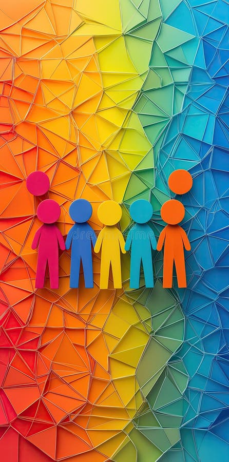 Rețea socială Conectare Concept Abstract Comunitate Grup minimalist Mulțime de oameni Afaceri Lucru în echipă & Comunicare Fundal stock illustration
