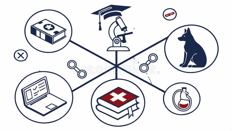 Rețeaua științifică medicală de sănătate Medicină de cercetare medicală Proiect vectorial științific al rețelei medicale Generativ vector illustration