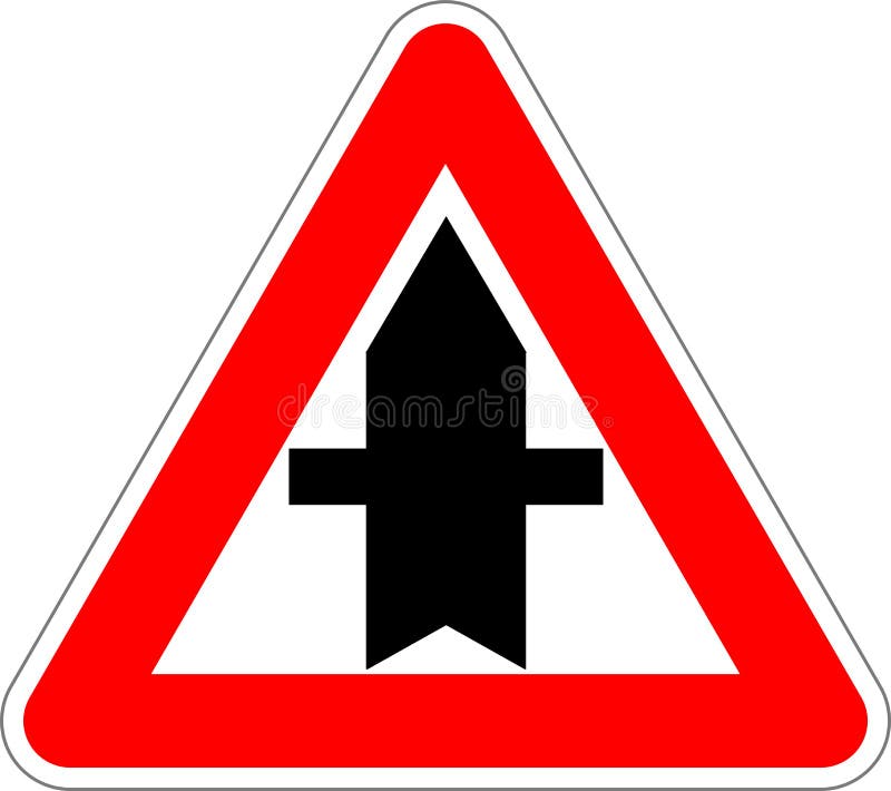 Cross Roads Traffic Sign Stock Illustrations 212 Cross Roads Traffic