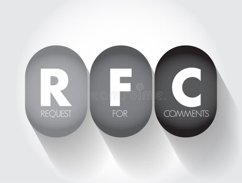 RFC Request for Comments - publication in a series, from the principal technical development and standards-setting bodies for the vector illustration
