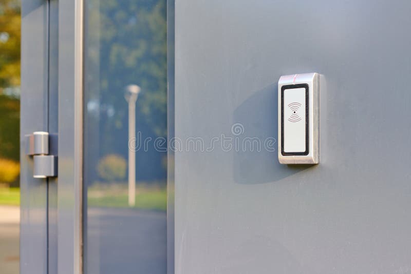 RFID Reader by Office Door, Employees only Access by RFID Key Card