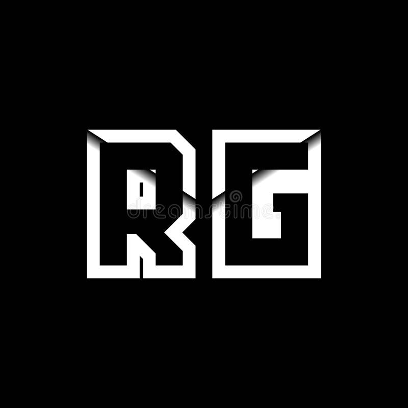 RG Monogram Envelope Shape Style vector illustration