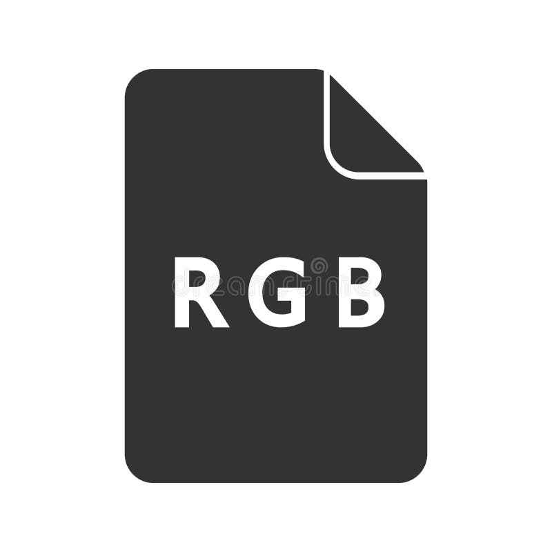 RGB color model glyph icon stock illustration