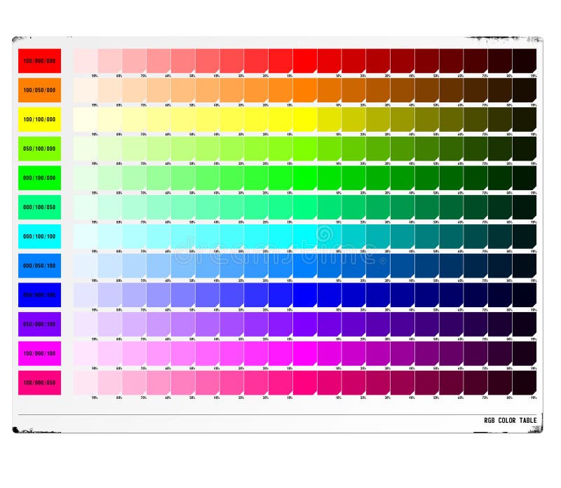 Rgb Values Chart