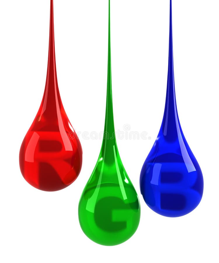 RGB drops stock illustration