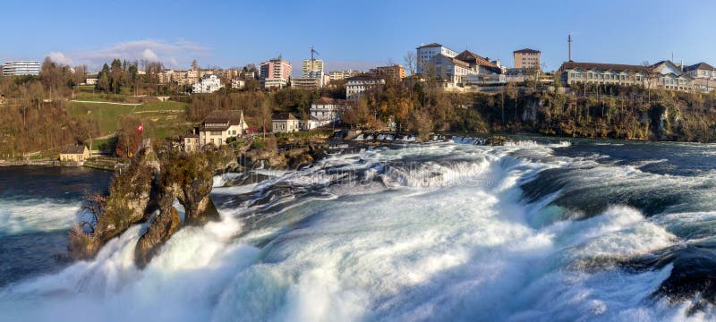 Rhine Falls in Schaffhausen, Switzerland Stock Photo - Image of