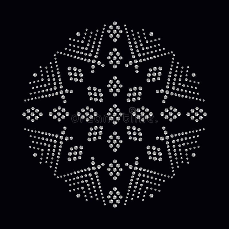 Rhinestone applique print for textile clothes in fashion luxury royalty free illustration Rhinestone applique print for textile clothes in fashion luxury royalty free illustration