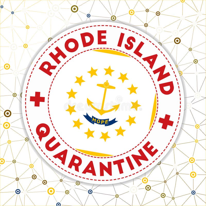 Rhode Island Under Quarantine Sign. Stock Vector Illustration of