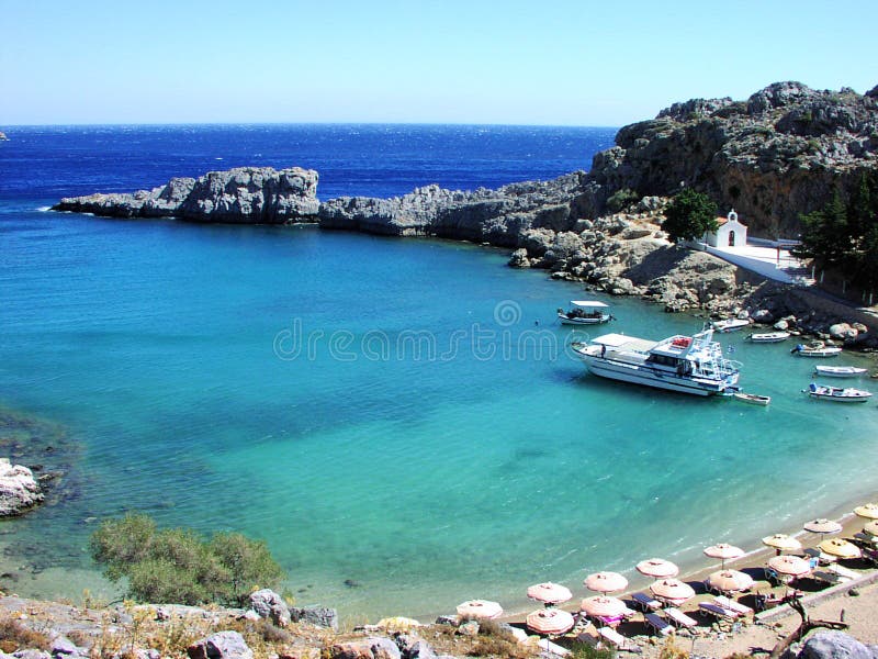 Download Rhodes Beach stock image. Image of summer, europe, clear - 157817