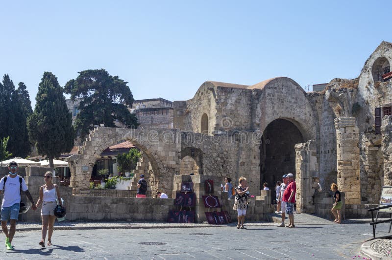 09 15 2021 Rhodes Greece Old Town of the City of Rhodes Editorial Photo