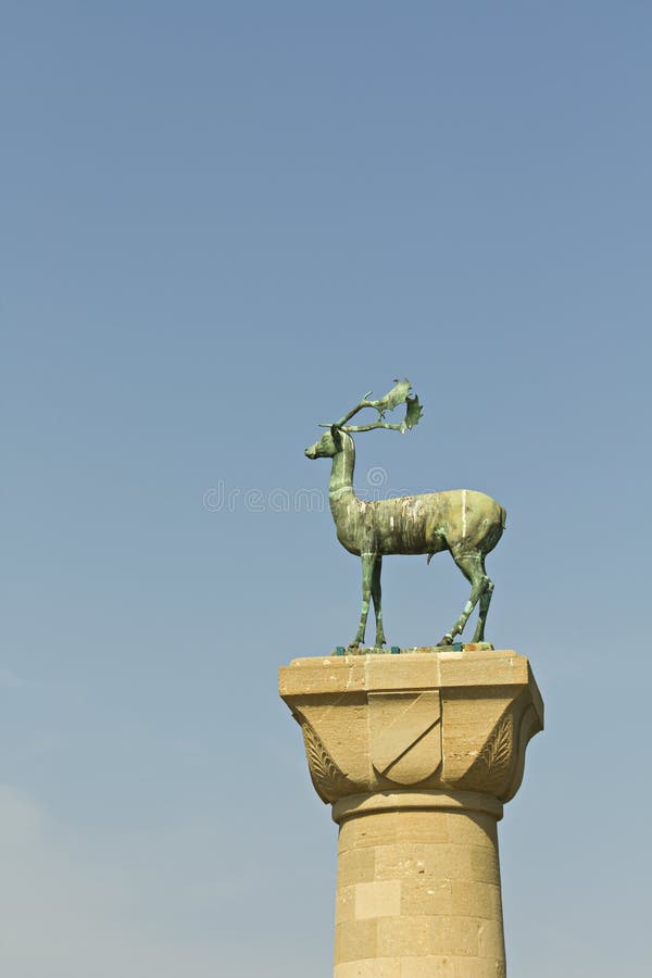 Statue of deer in Rhodes stock photo. Image of rodos 34332002