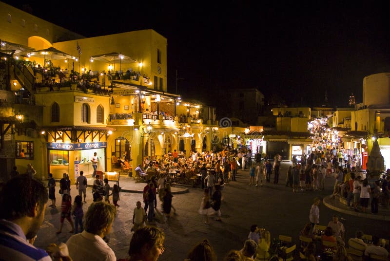 Rhodes at night