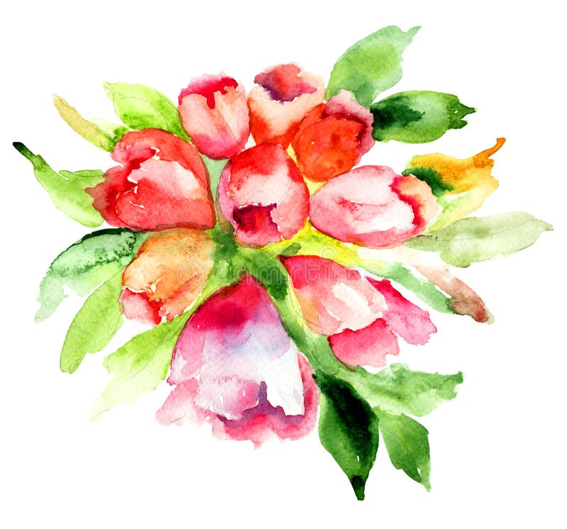 Rhododendronblomma stock illustrationer Rhododendronblomma stock illustrationer